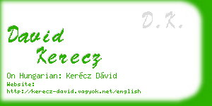 david kerecz business card